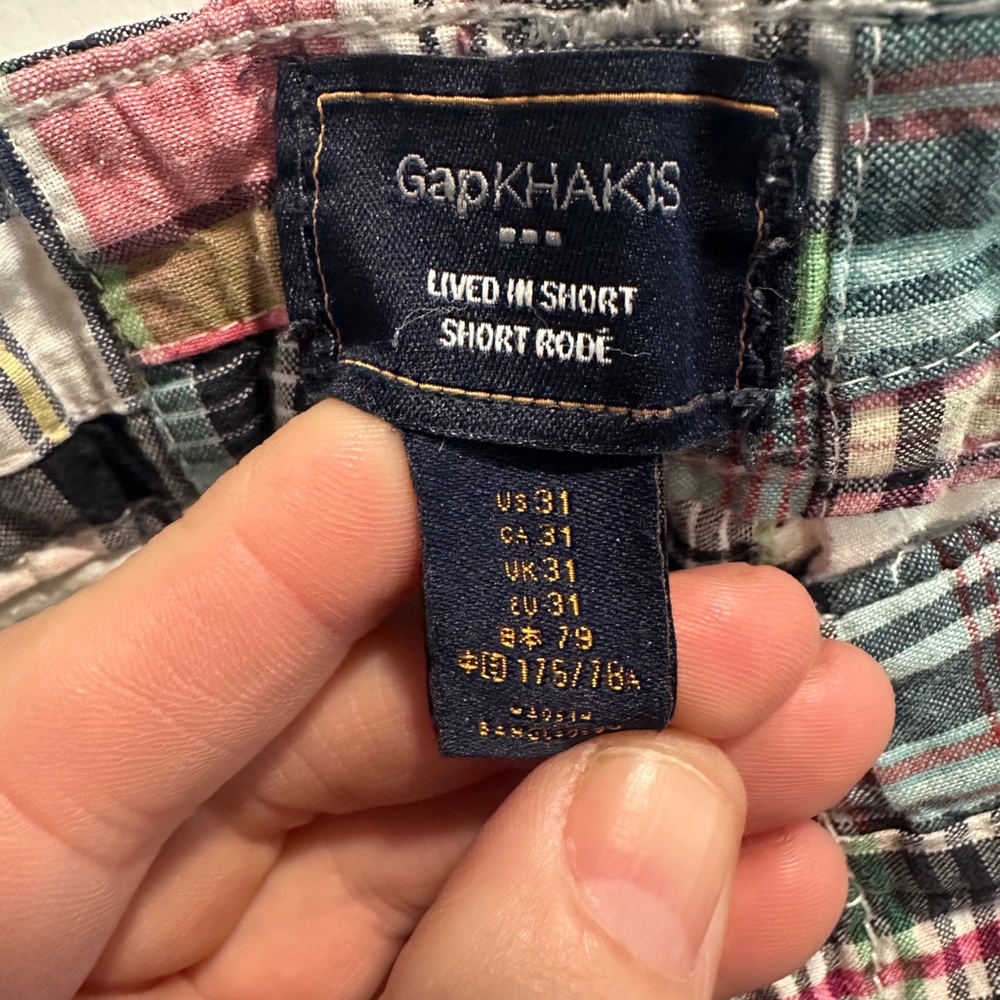 Gap Plaid Patchwork Flat Front Shorts - image 4